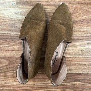 Free people pointy toe suede Royale flat